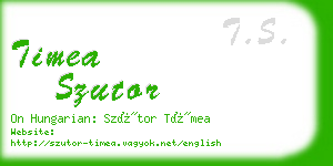 timea szutor business card